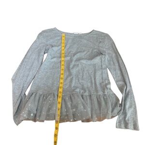 Gap kids gray long sleeve with stars on the bottom
